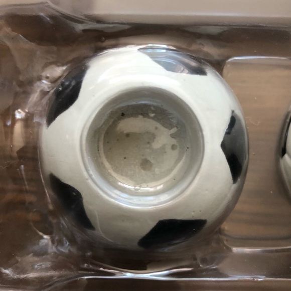🎄 CDH soccer  finials 2 in package white/black NIB - Picture 4 of 4
